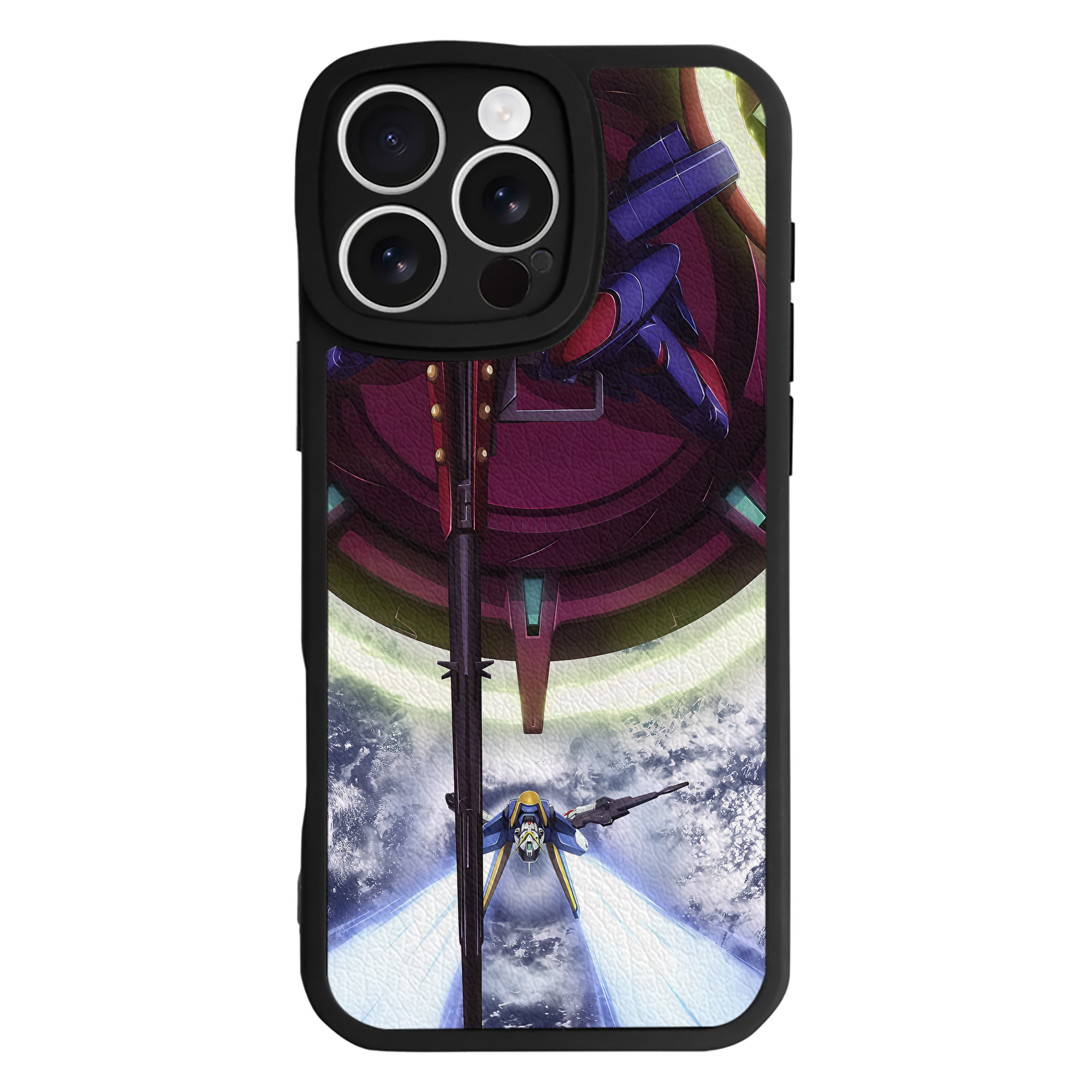 （画像用） 機動戦士ガンダム Mobile Suit Gundam 【iPhone 16シリーズ対応】シリコンスマホケース（レザー調） 材質：シリコン